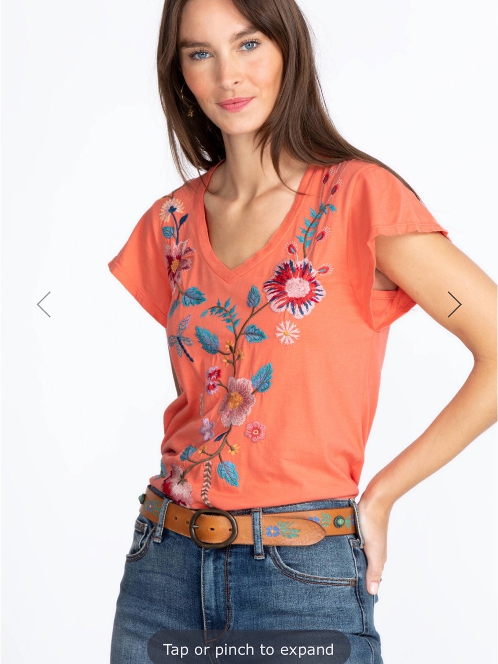 JOHNNY WAS GRACE FLUTTER SLEEVE TEE